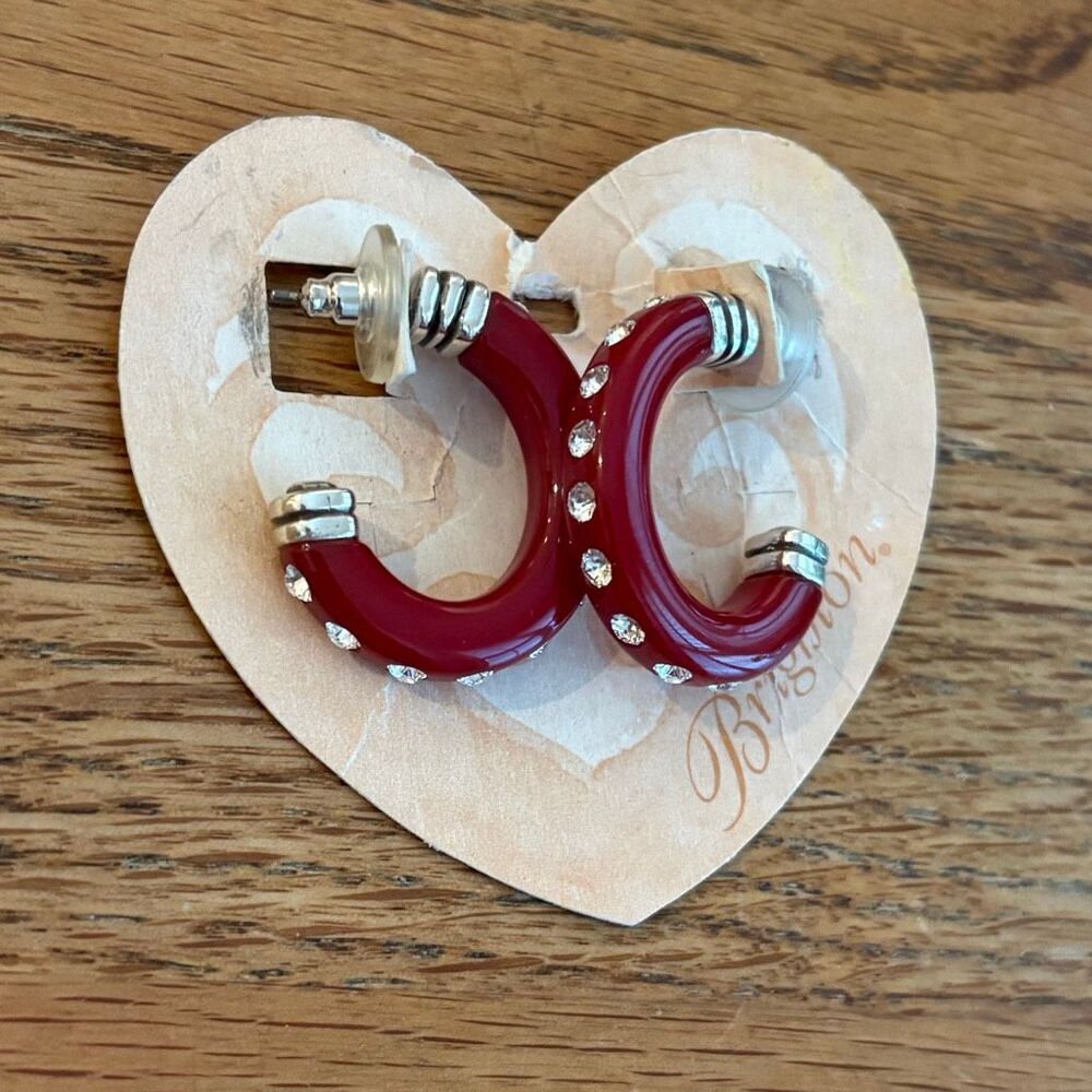 Brighton | Jazz Baby Hoops | Deep Red